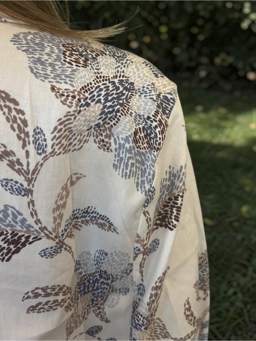 Rachel Zoe Floral Shirt Dress Size XL Boho Cottagecore Beach Botanical Pockets - Picture 7 of 7